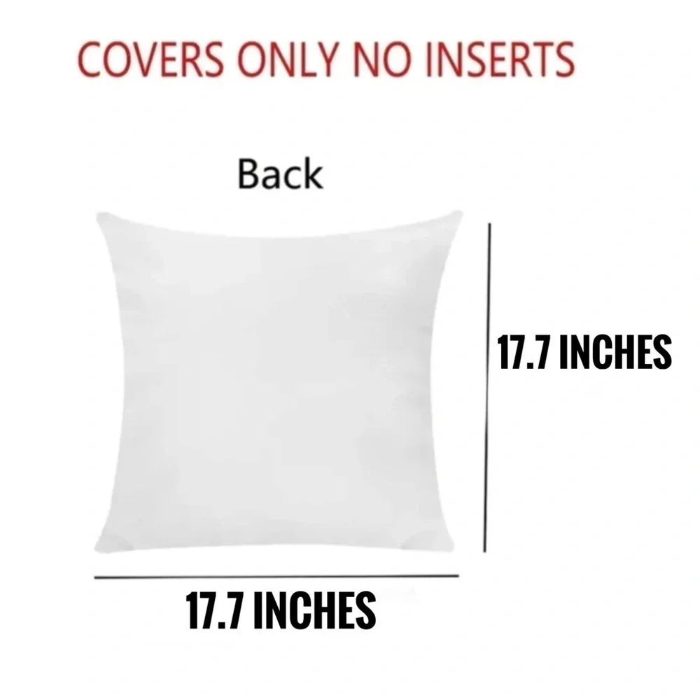 Seasonal Pillow Cover Easter Bunny Rabbit Zip Closure 17.7 In Square Black White